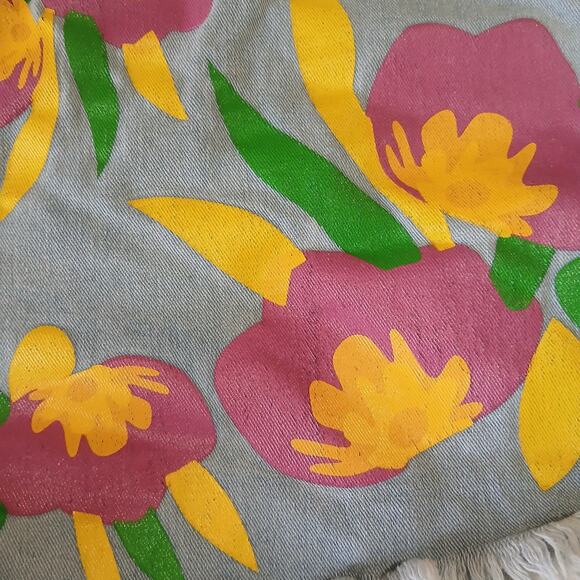 Shein  3 XL floral painted denim cutoff jean shorts plus - Picture 7 of 13